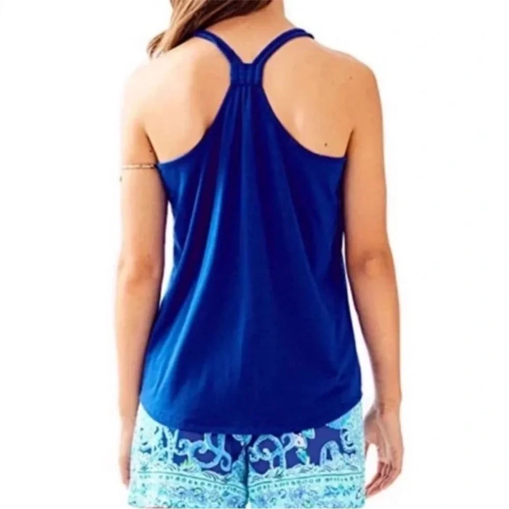 Lilly Pulitzer Aleida Top SZ XS Blue Current